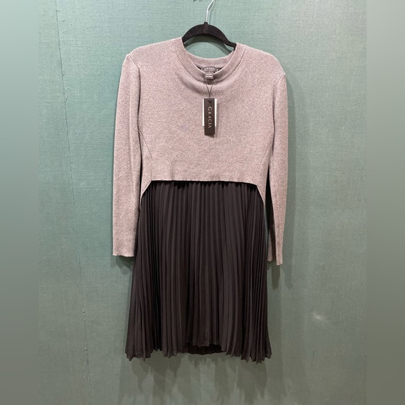 GRACIA mixed media sweater dress - Picture 1 of 1